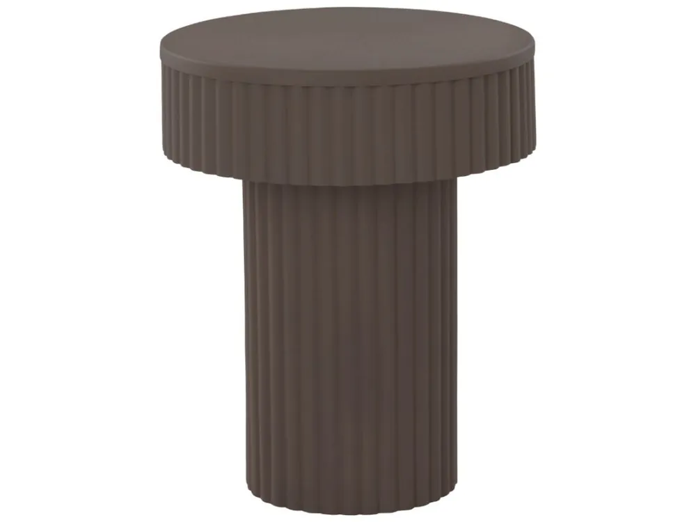 Cenově Výhodný Hnědý kovový odkládací stolek WINTON 36 cm