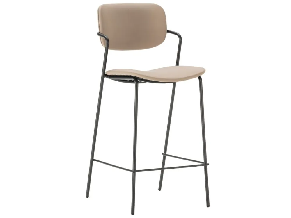 Nejprodávanější Koženková barová židle Maika 68 cm