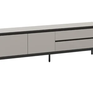 Zlevněný Krémový lakovaný TV stolek Lorenza 180 x 40 cm