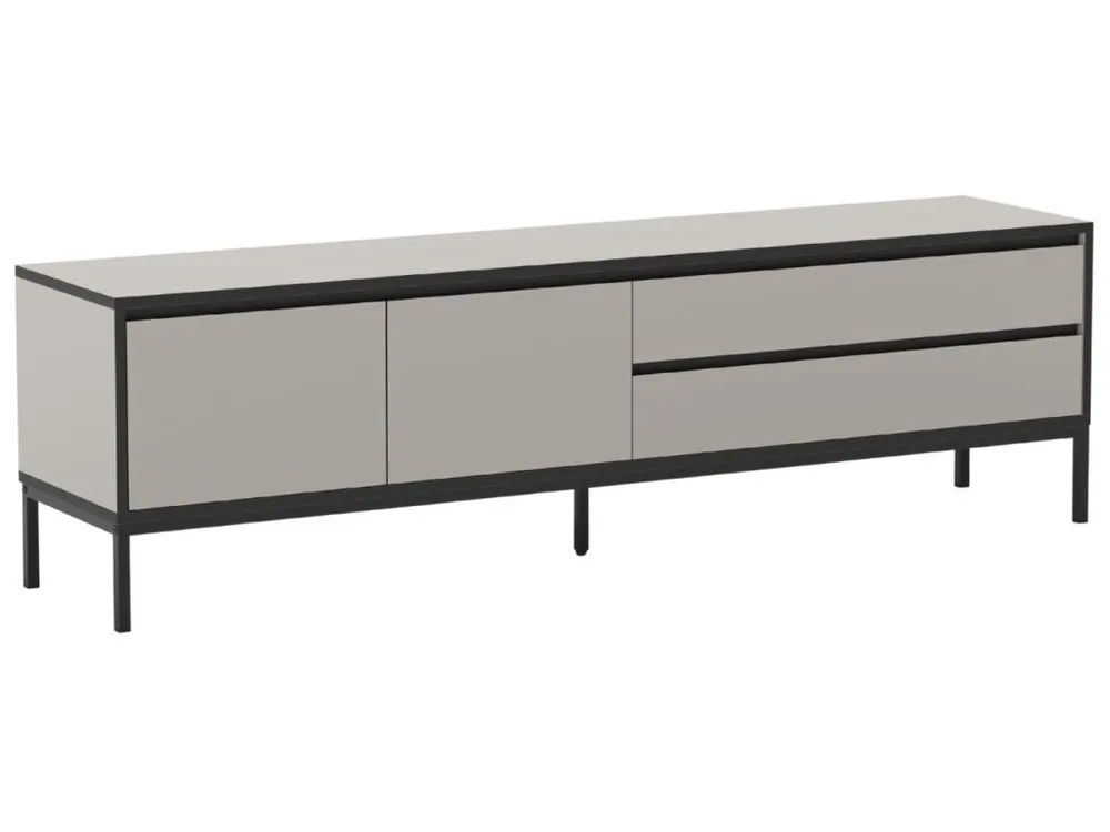 Zlevněný Krémový lakovaný TV stolek Lorenza 180 x 40 cm