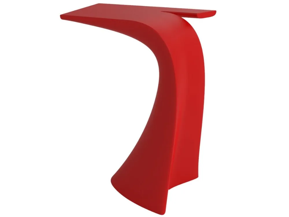 Matně červený plastový barový stůl WING 76 x 50 cm Cenově Výhodný