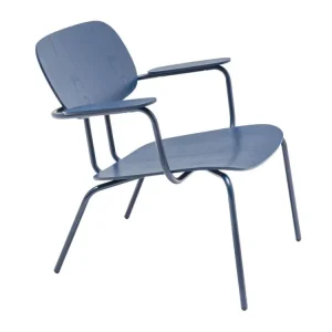 Modré lounge křeslo New School s područkami Omezená Nabídka
