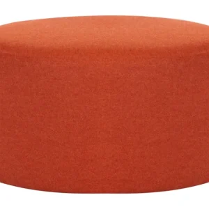 Značkový Oranžový vlněný puf Folk 50 cm