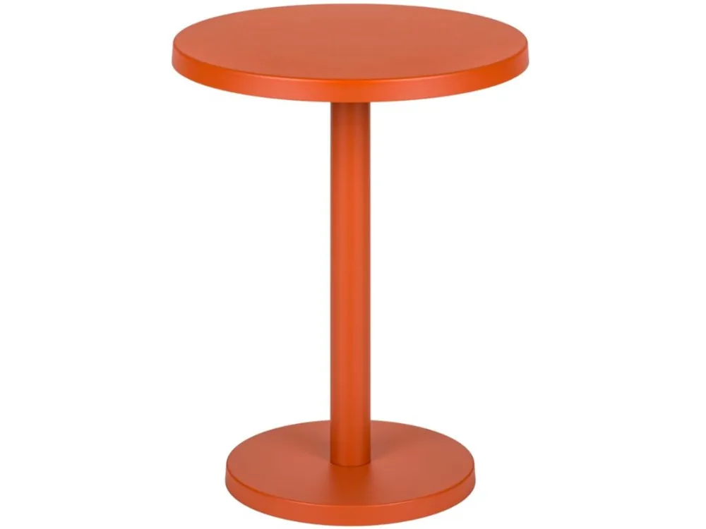 Oranžový kovový odkládací stolek Odo 44 cm Cenová Bomba