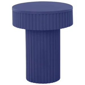 Modrý kovový odkládací stolek WINTON 36 cm Jen Po Omezenou Doba