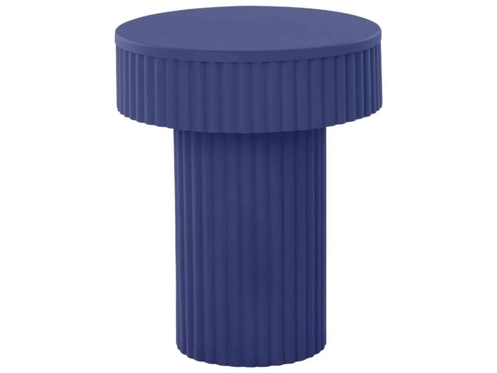 Modrý kovový odkládací stolek WINTON 36 cm Jen Po Omezenou Doba
