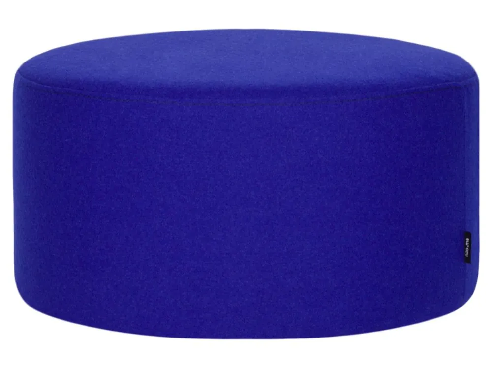 Pouze Dnes Modrý vlněný puf Folk 50 cm