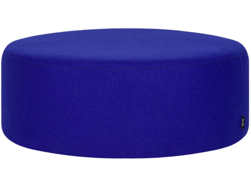 Modrý vlněný puf Folk 70 cm Top Prodej