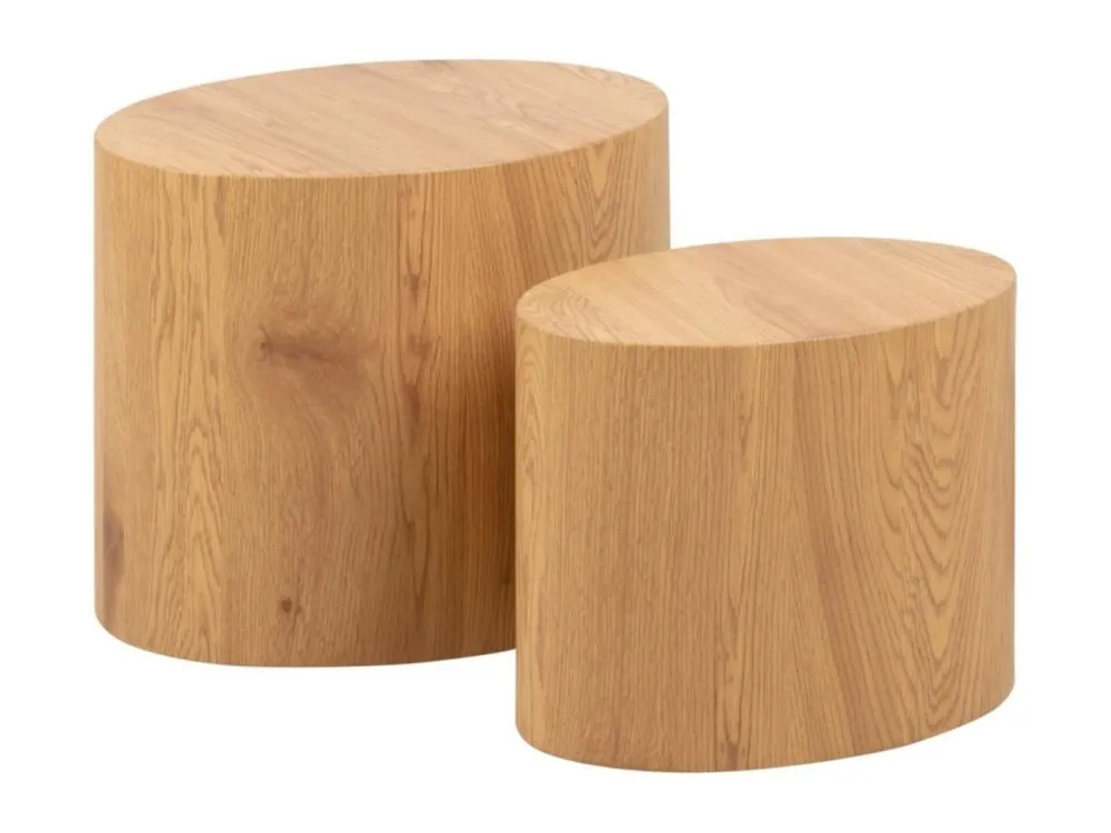 Přírodní set konferenčních stolků Alida 40/48 x 24,5/33 cm Nakupujte Hned