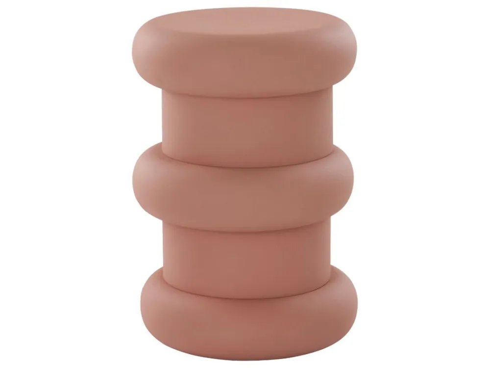 Růžový kovový odkládací stolek TIMARU 33 cm Akce