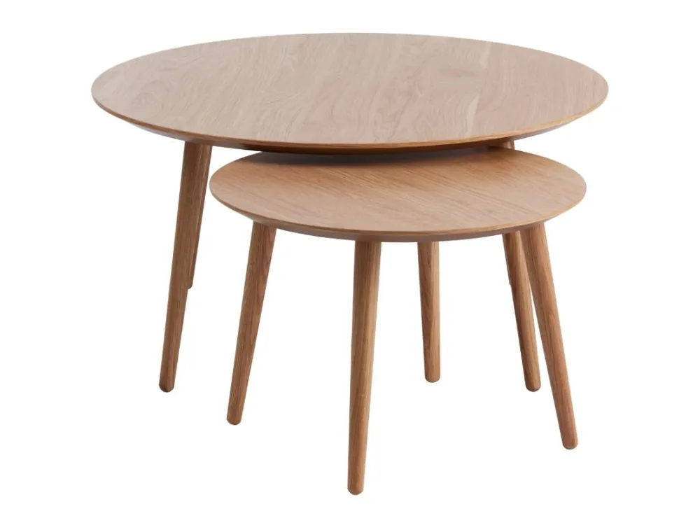 Značkový Set dubových konferenčních stolků Adda 58/88 cm