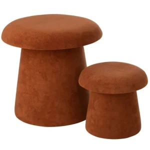 Výprodej Set dvou hnědých stoliček Mushroom 60/37,5 cm
