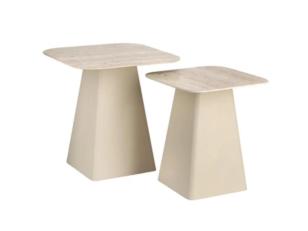 Set keramických konferenčních stolků Hardy 40 x 40/50 x 50 cm Nejlepší Volba