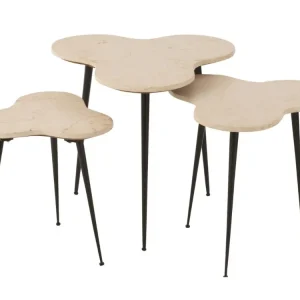 Set tří bílých mramorových odkládacích stolků Shamrock 61/55 cm Kup Teď
