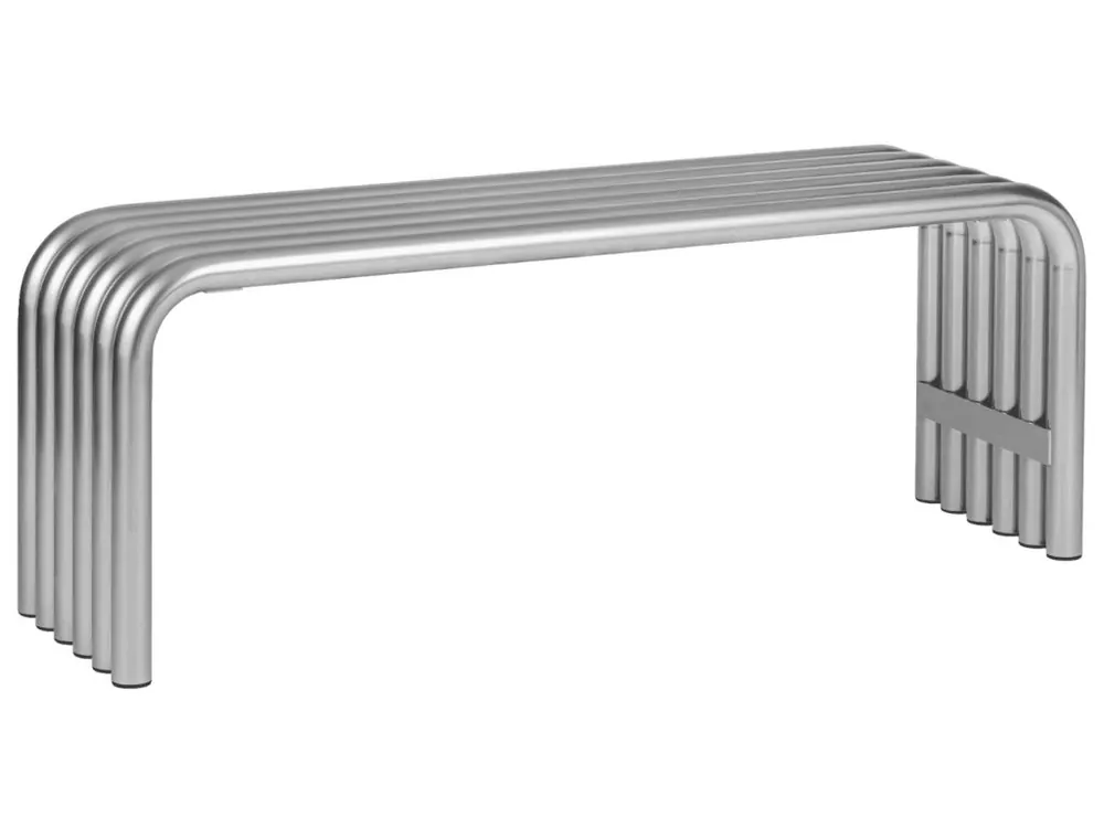 Oblíbený Stříbrná kovová zahradní lavice Nokk 114 cm