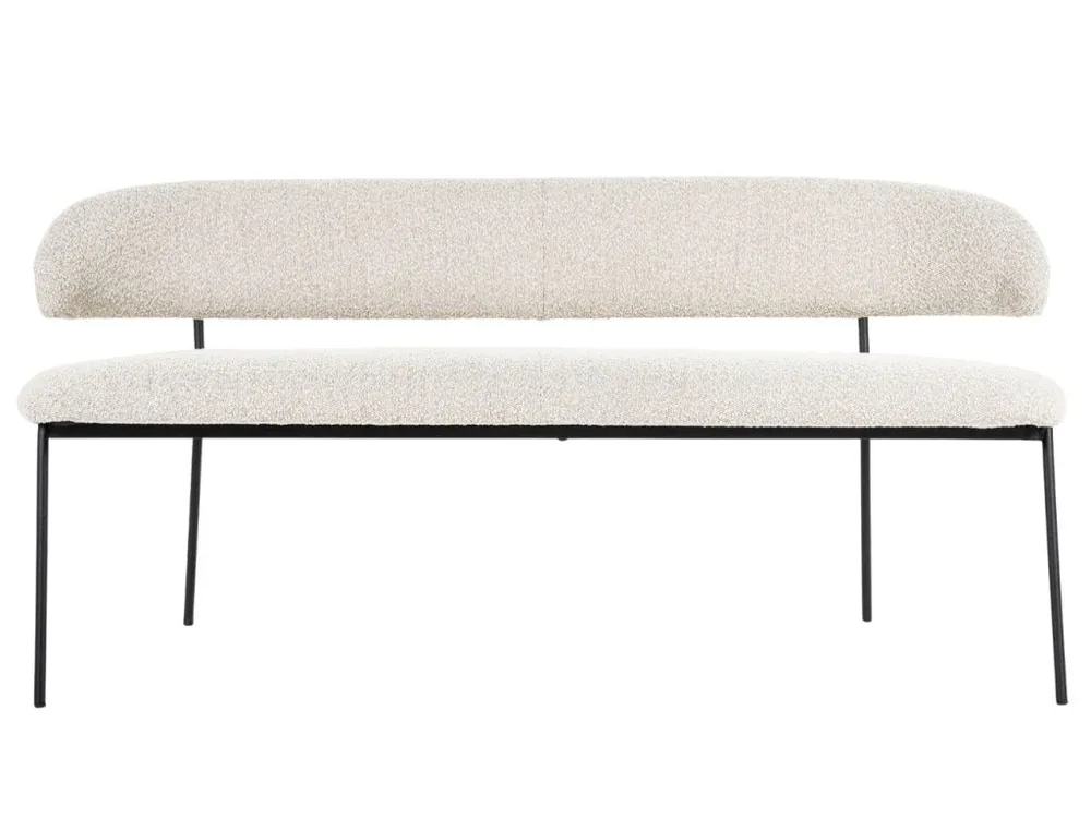 Nejprodávanější Světle béžová bouclé lavice Luka 160 cm