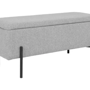 Cenově Výhodný Světle šedá látková lavice Wilfred 95 cm