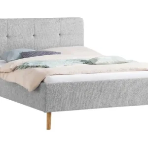 Bezpečná Platba Šedá čalouněná dvoulůžková postel Meise Möbel Smart 140 x 200 cm