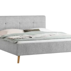 Šedá čalouněná dvoulůžková postel Meise Möbel Smart 180 x 200 cm Akční Cena
