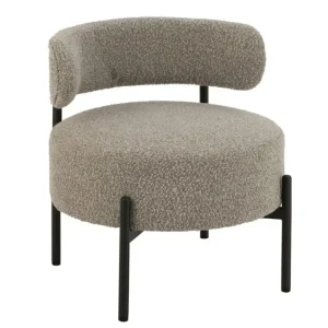 Šedé bouclé křeslo Fluffy Finální Výprodej