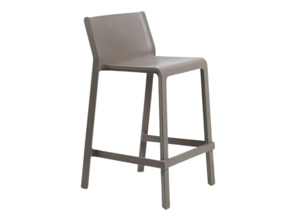 Nejlepší Volba Šedo hnědá plastová barová židle Trill 65 cm