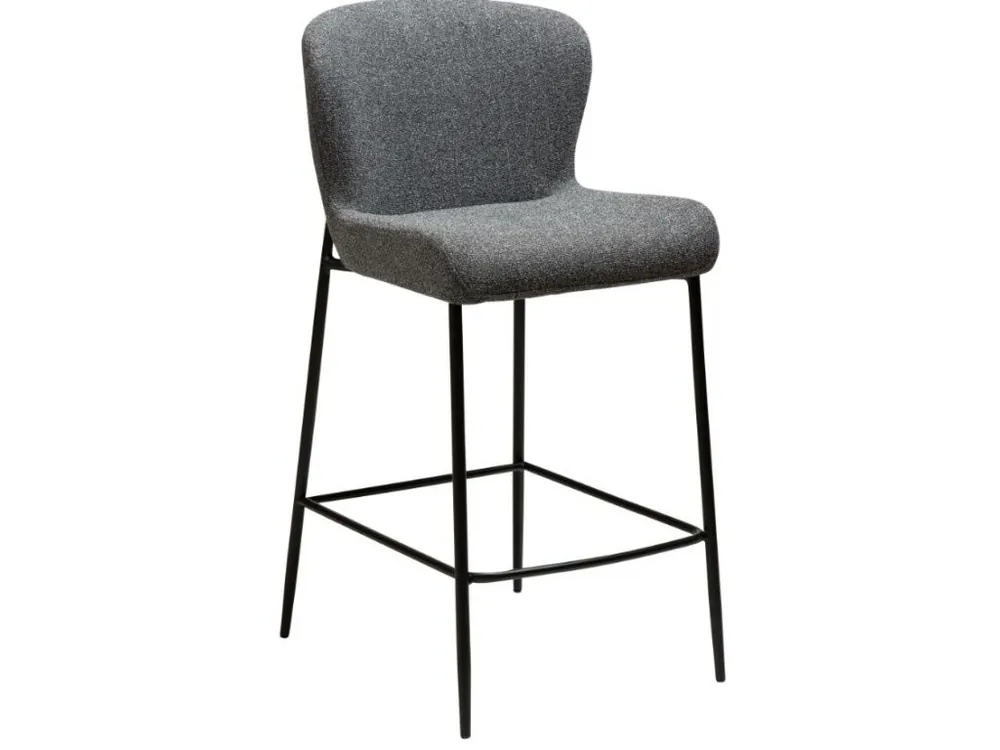 Zlevněný Šedá látková barová židle DAN-FORM Glam 67 cm