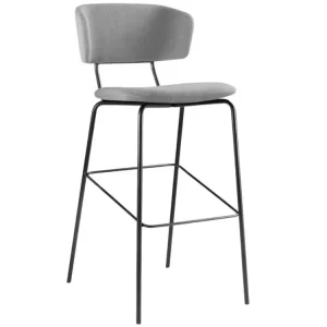 Vysoce Kvalitní Šedá látková barová židle FLEXI CHAIR 122, 74 cm