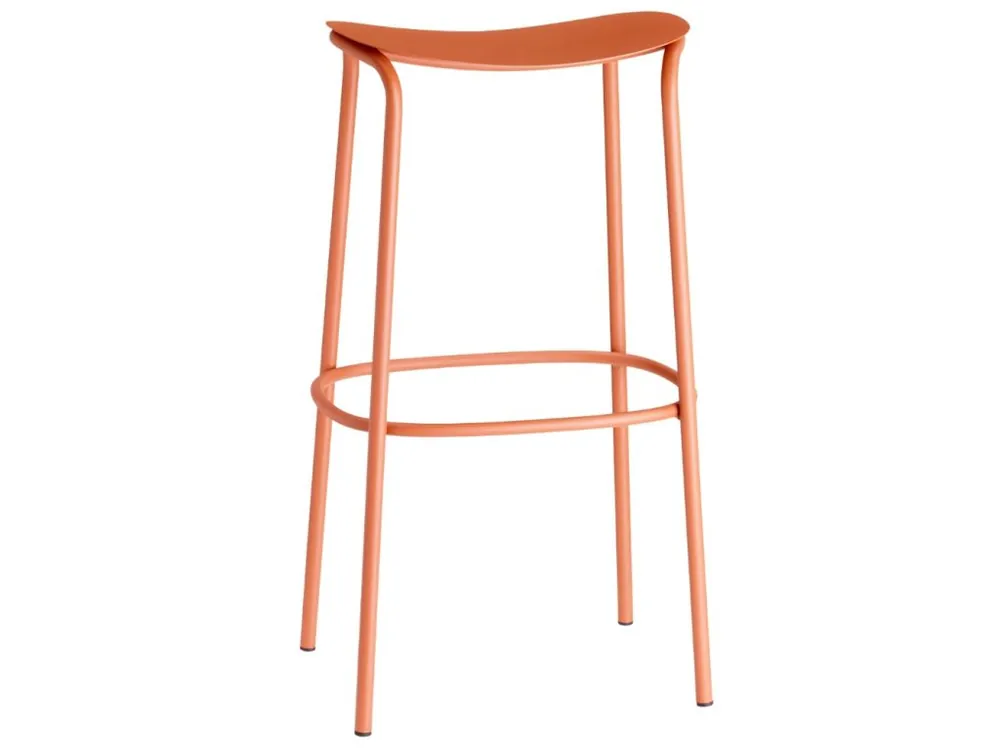 Přímo Od Výrobce Terakotově oranžová kovová barová židle Trick 75 cm