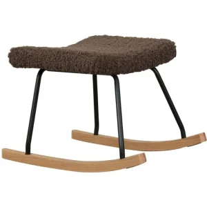 Tmavě hnědá čalouněná podnožka Quax De Luxe 57 x 42 cm Nejlepší Cena