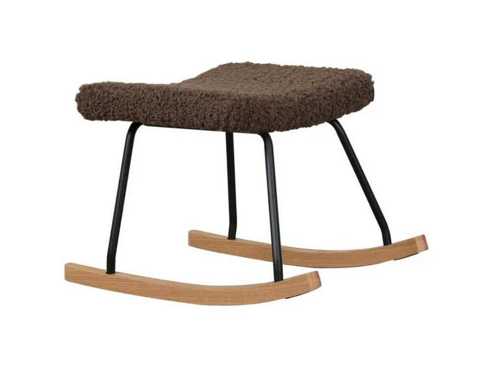 Tmavě hnědá čalouněná podnožka Quax De Luxe 57 x 42 cm Nejlepší Cena