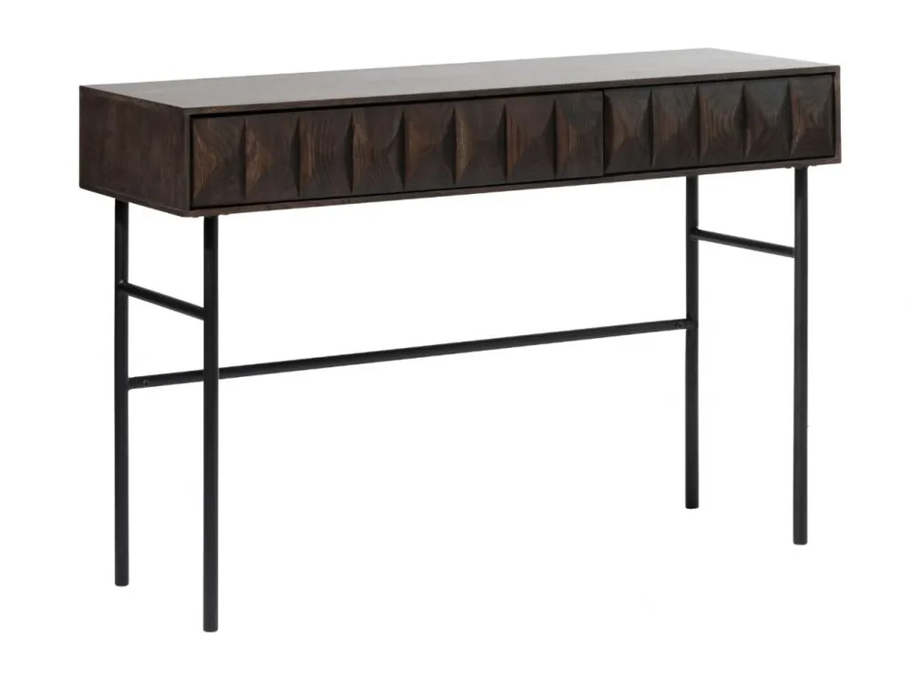 Dokud Zásoby Vydrží Tmavě hnědý dubový toaletní stolek Unique Furniture Latina 117 x 39 cm