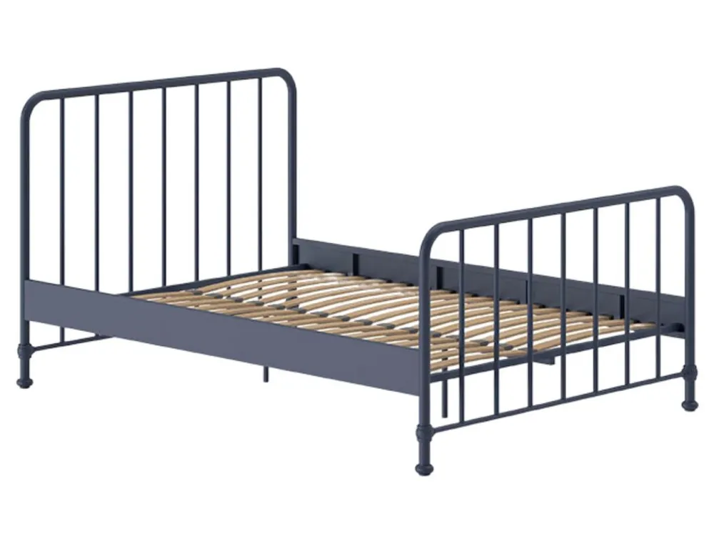Objednat Nyní Tmavě modrá kovová postel Vipack Bronxx 140 x 200 cm