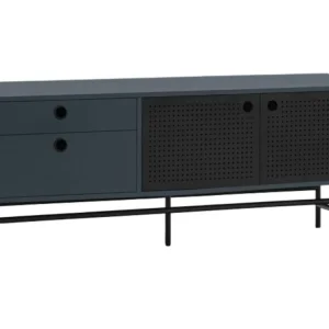 Jen Po Omezenou Doba Tmavě modrý lakovaný TV stolek Teulat Punto 140 x 40 cm