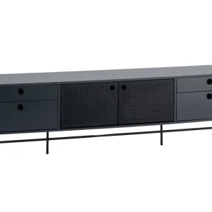 Tmavě modrý lakovaný TV stolek Teulat Punto 180 x 40 cm Originální