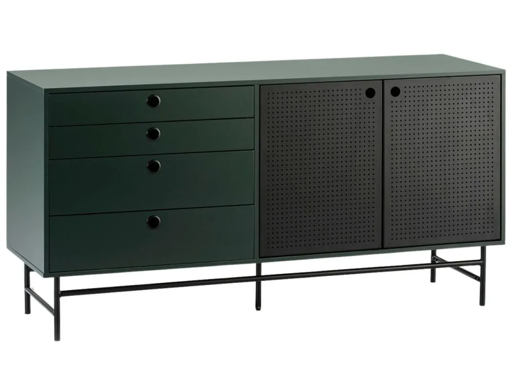 Nejlepší Volba Tmavě zelená lakovaná komoda Teulat Punto 150 x 47 cm
