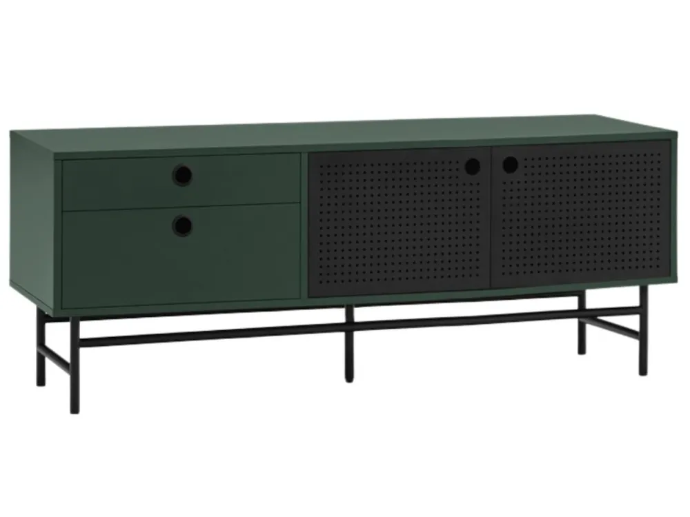 Oblíbený Tmavě zelený lakovaný TV stolek Teulat Punto 140 x 40 cm