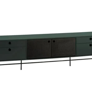 Výprodej Tmavě zelený lakovaný TV stolek Teulat Punto 180 x 40 cm