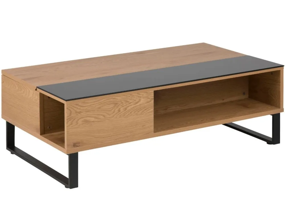 Tmavý dubový konferenční stolek Stor II 110 cm Výhodná Nabídka