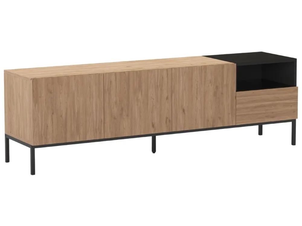 Pouze Dnes TV stolek Cailin 180 x 40 cm s dřevěným dekorem
