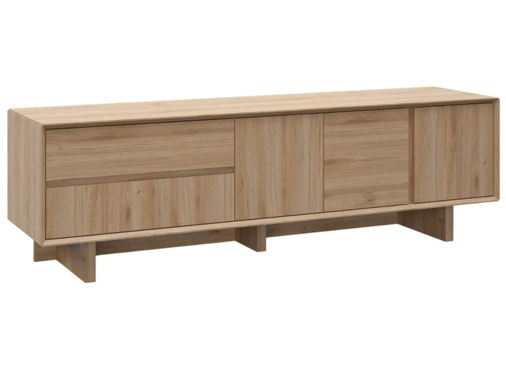 Finální Výprodej TV stolek Carpi 180 x 45 cm s dubovým dekorem