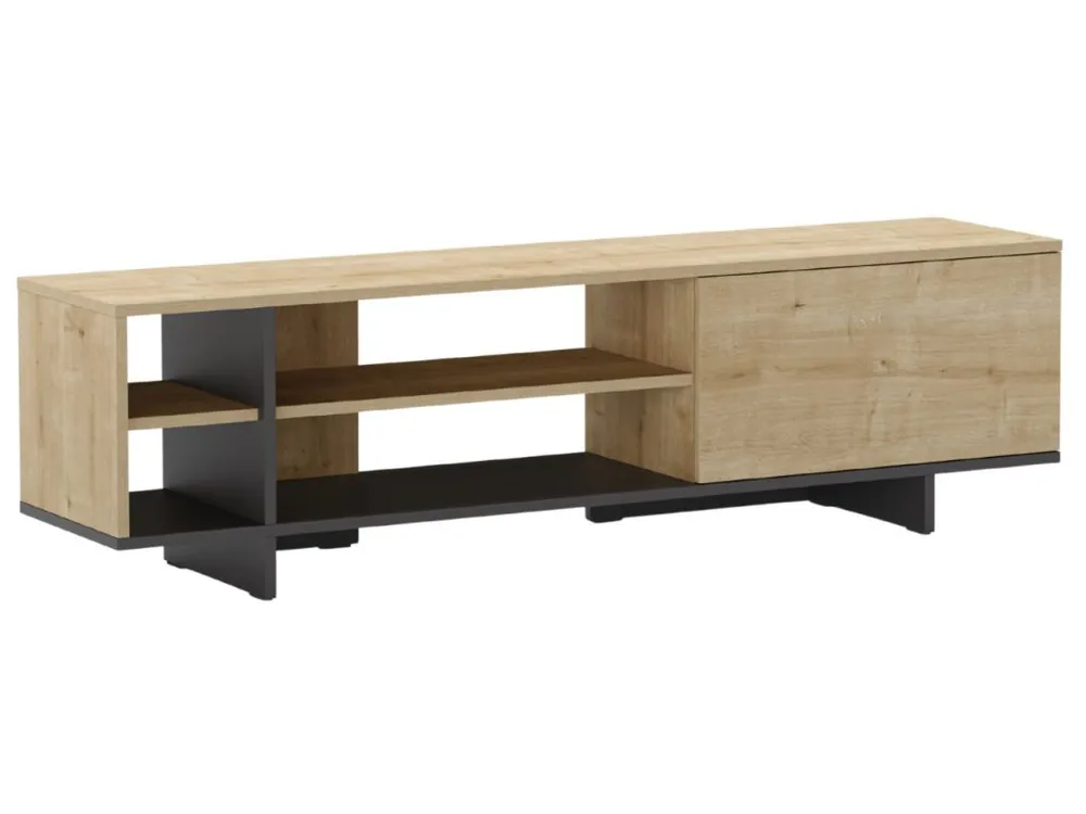 Bezpečná Platba TV stolek Cequoia 160 x 35,5 cm s dubovým dekorem