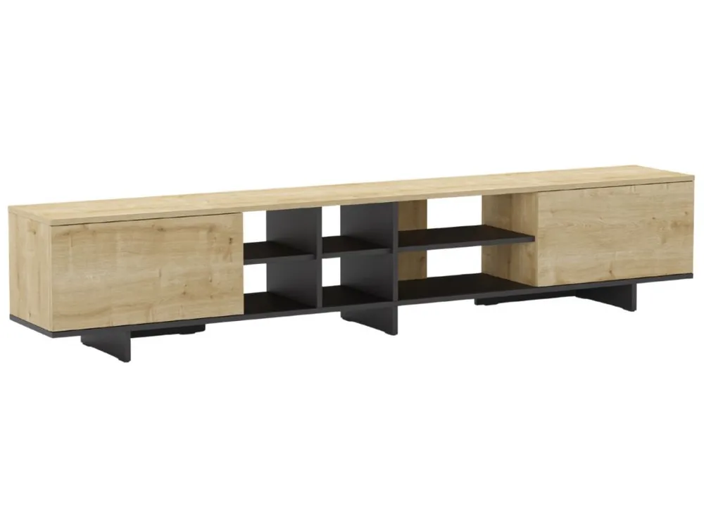 TV stolek Cequoia 230 x 35,5 cm s dubovým dekorem Cenová Bomba