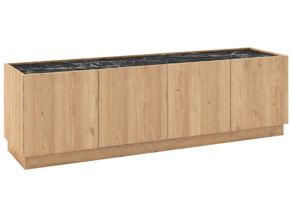 Ihned K Objednání TV stolek Dione 160 x 41,8 cm s dubovým dekorem