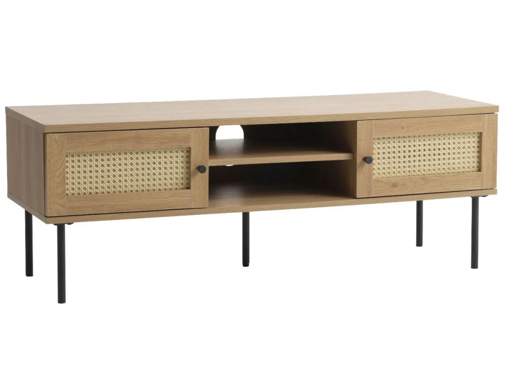 Dokud Zásoby Vydrží TV stolek Pensacola 120 x 40 cm s dubovým dekorem