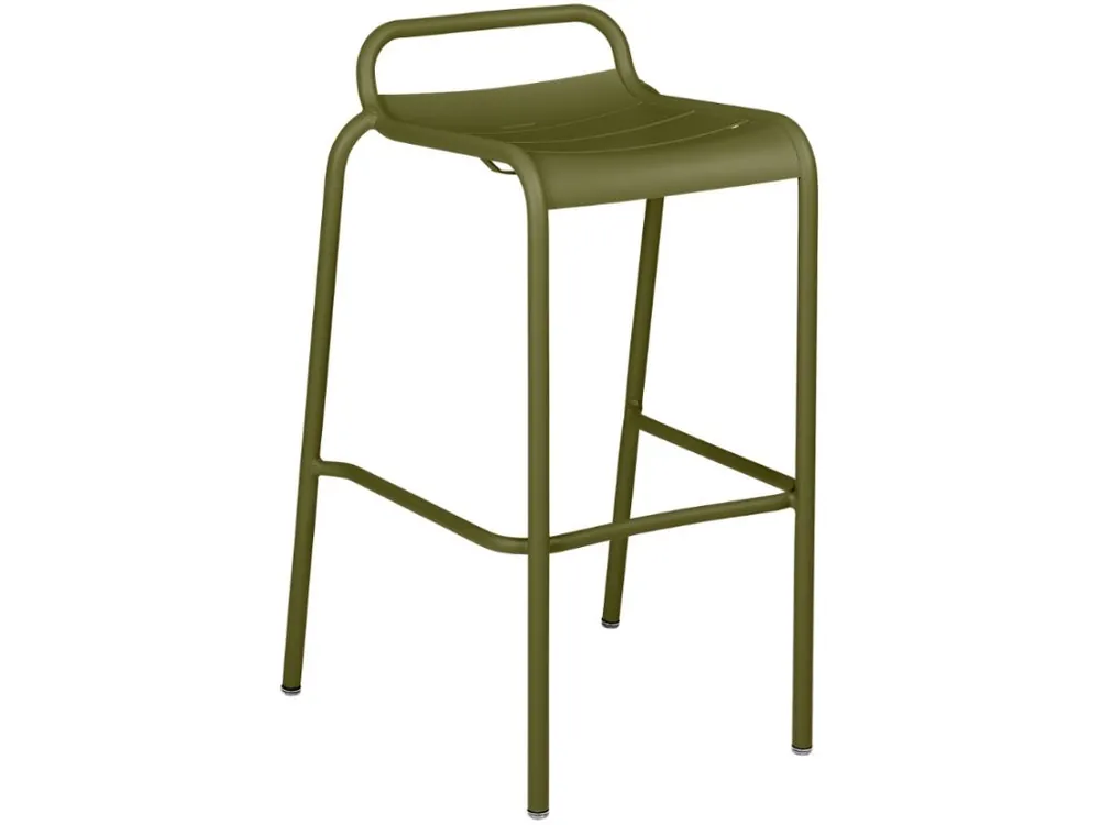 Zelená kovová barová židle Fermob Luxembourg 79 cm - odstín pesto Sleva
