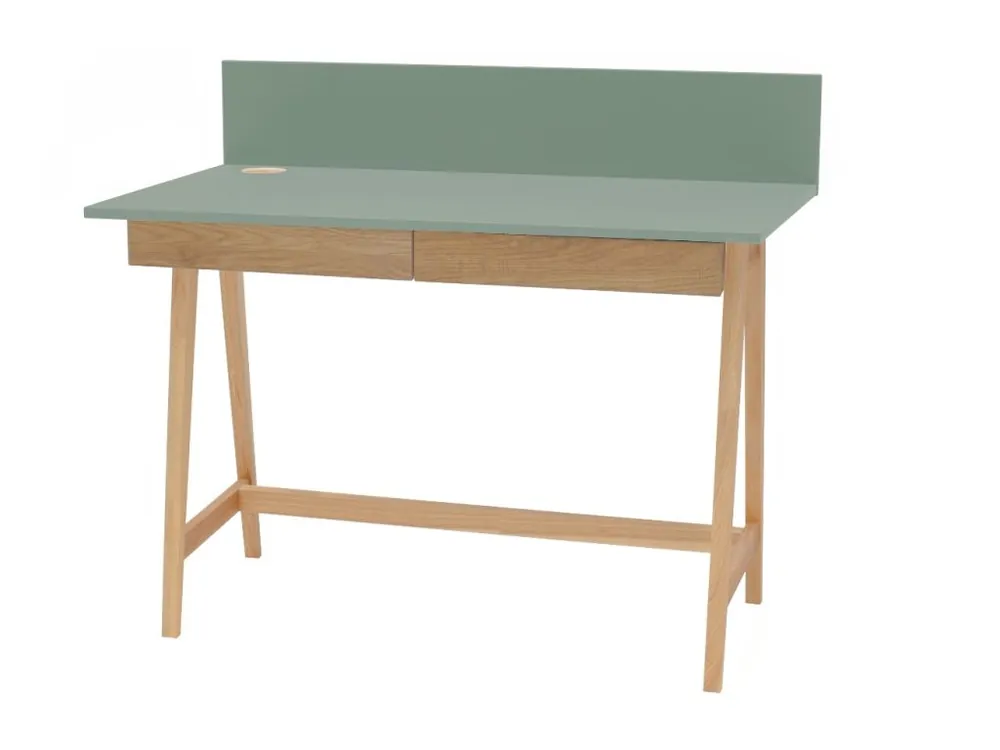 Must-Have Zelený lakovaný pracovní stůl RAGABA LUKA 110 x 50 cm