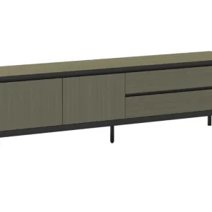 Zelený lakovaný TV stolek Lorenza 180 x 40 cm Dokud Zásoby Vydrží
