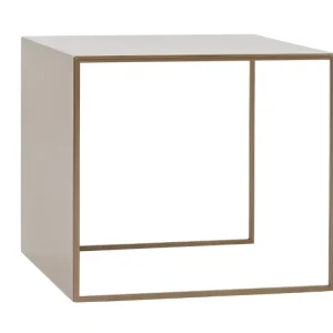 Zlatý kovový konferenční stolek Gene 50 x 50 cm Novinka