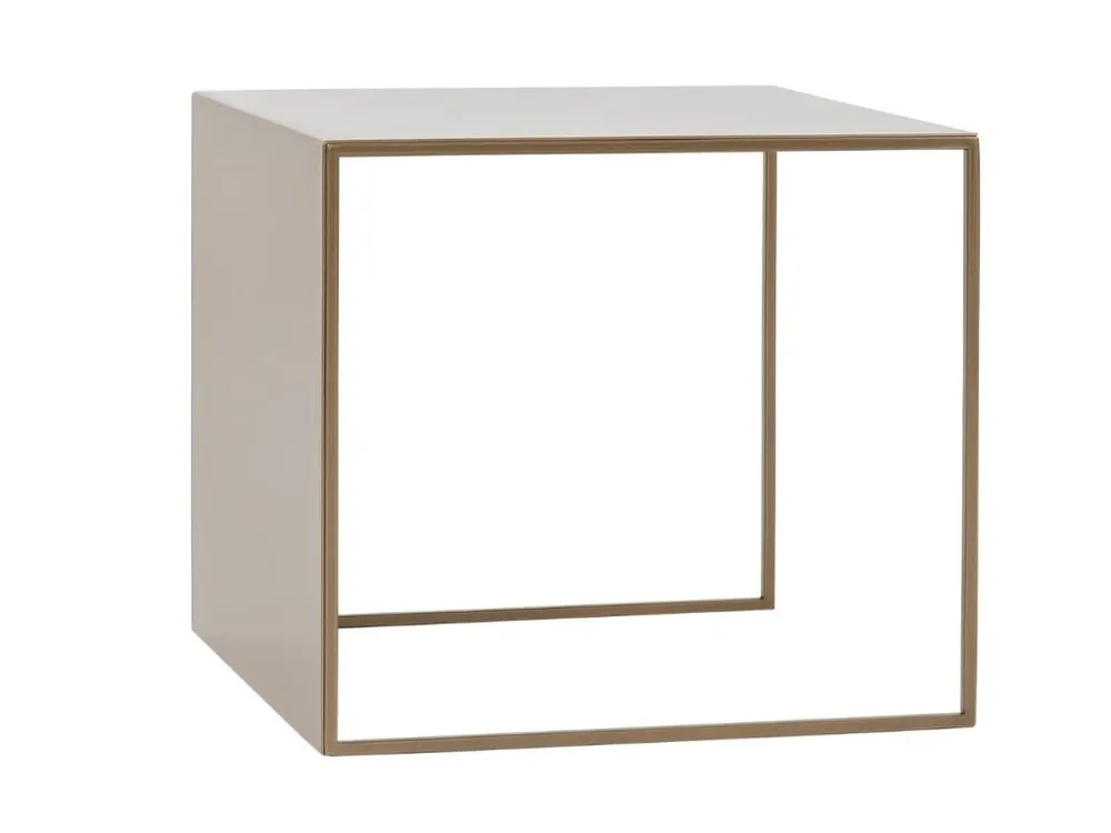 Zlatý kovový konferenční stolek Gene 50 x 50 cm Novinka