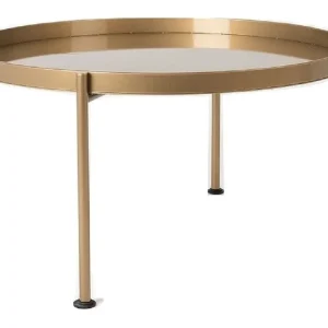Dokud Zásoby Vydrží Zlatý kovový konferenční stolek Nollan II 80 cm